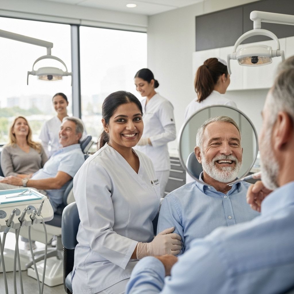 Professional dental team